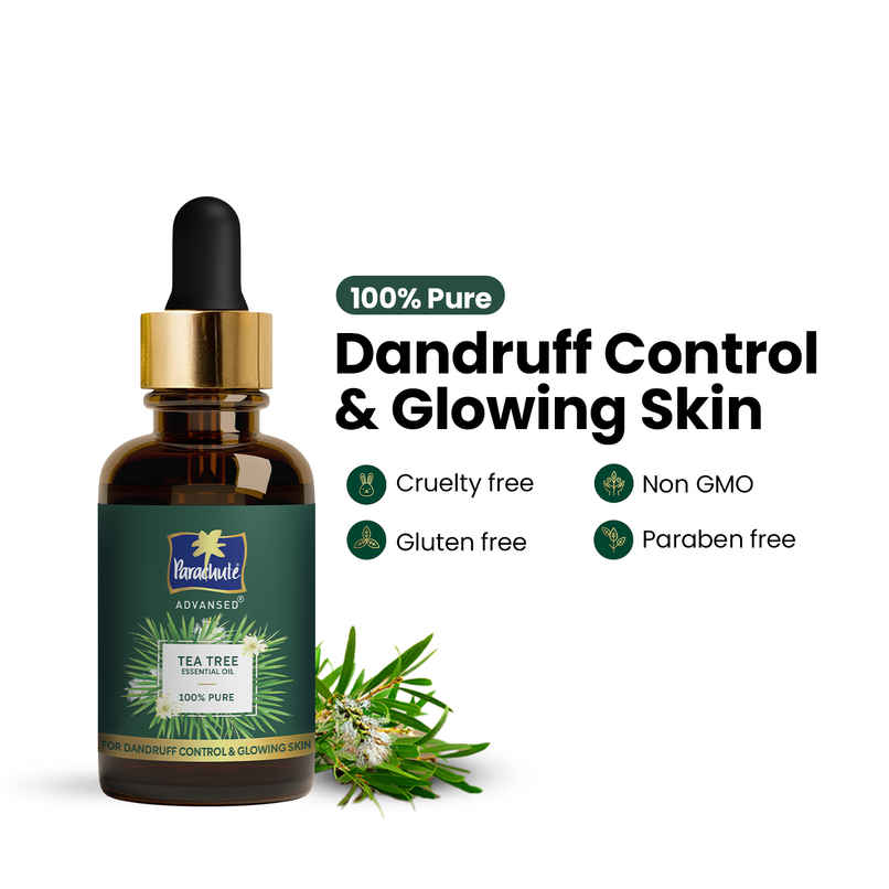 Parachute Advansed Tea Tree Essential Oil | 100% Pure| For Dandruff Control & Glowing Skin Parachute Advansed Tea Tree Essential Oil | 100% Pure| For Dandruff Control & Glowing Skin