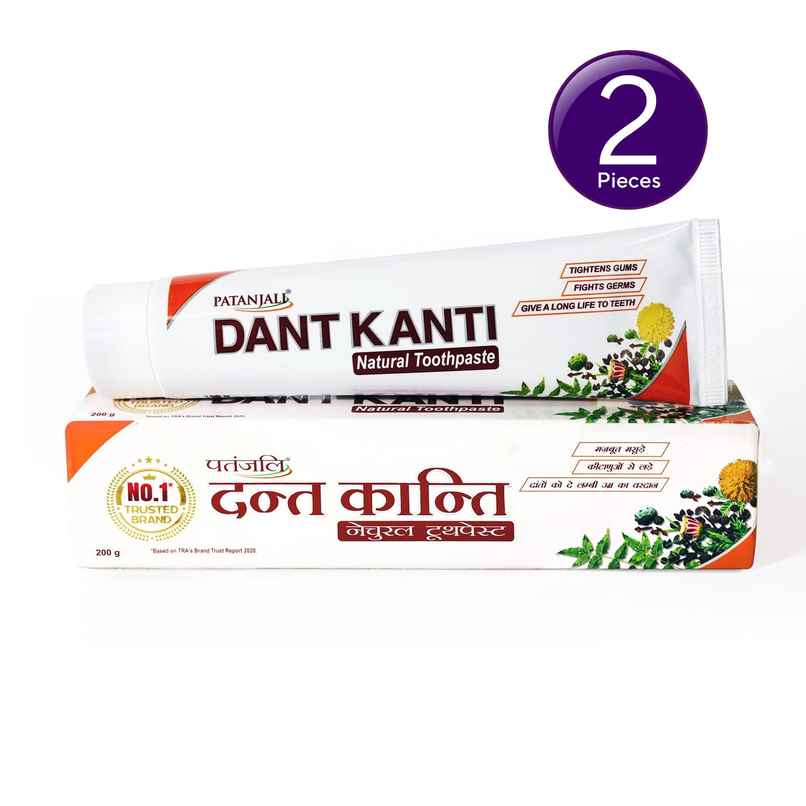 Patanjali Dant Kanti Natural Toothpaste Teeth Cleansers Paste For Strong Teeth and Gums Combo Patanjali Dant Kanti Natural Toothpaste Teeth Cleansers Paste For Strong Teeth and Gums Combo