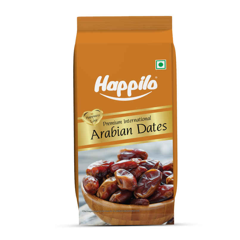Happilo Arabian Dates | No Added Sugar | Naturally Sweet Khajur | Dry Fruits