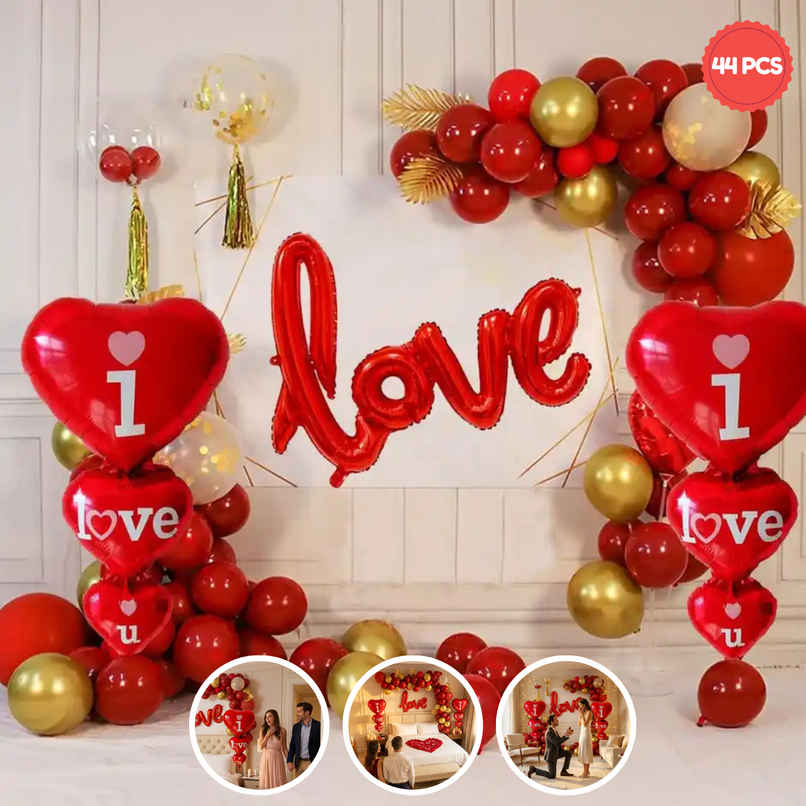 Love Balloons Decoration Kit for Anniversary & Birthday Couples | BeyondLuv