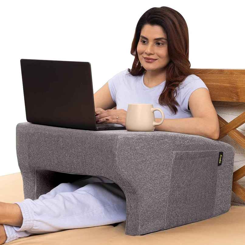 Frido Ultimate Lap Desk Pillow | Portable | Ergonomic | Grey