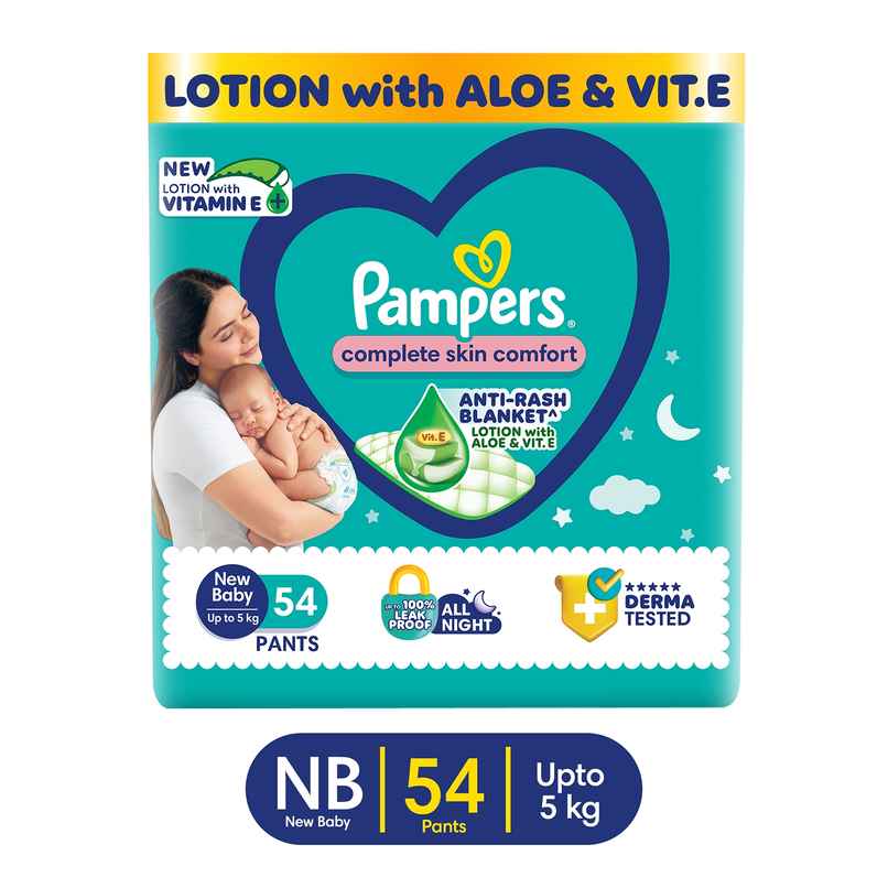 Pampers All Round Protection Pant Style Diaper | NB | 54 pcs