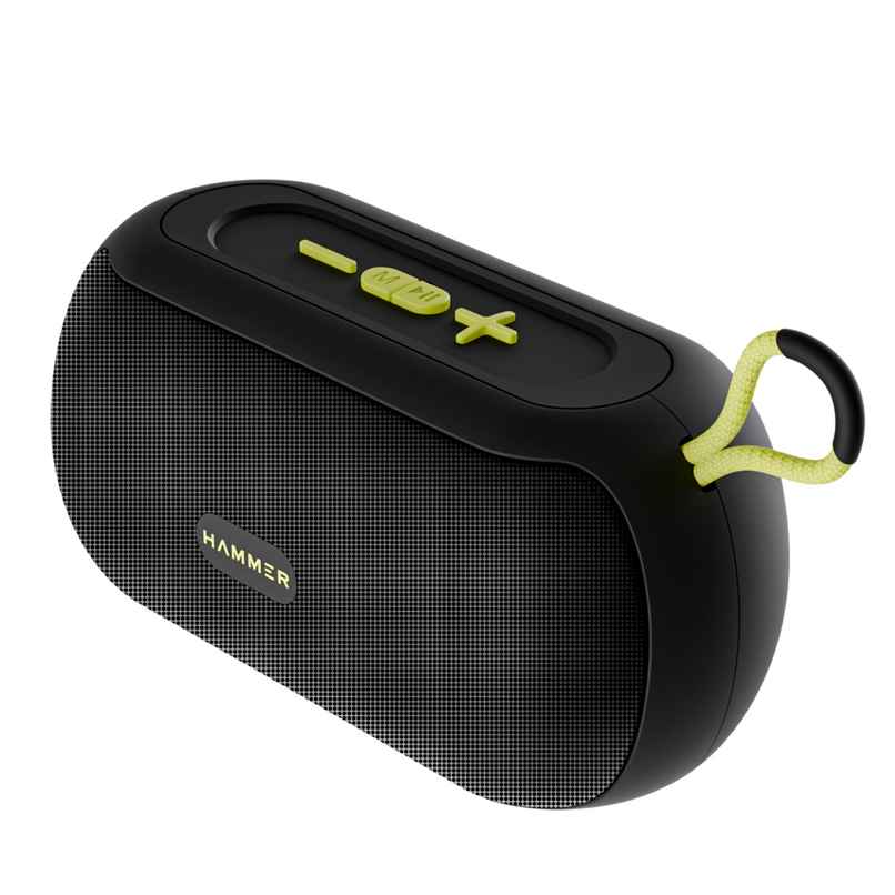 Hammer Wave 10W Bluetooth Speaker | Up to 8 Hours Playtime | BT v5.4 | Black