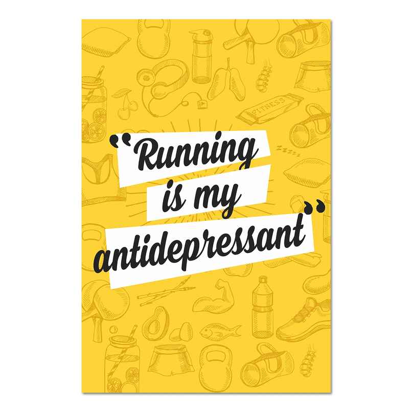 Paper Plane Design Motivational Gym Workout Posters For Wall | Size 12 x 18 Inch | D8