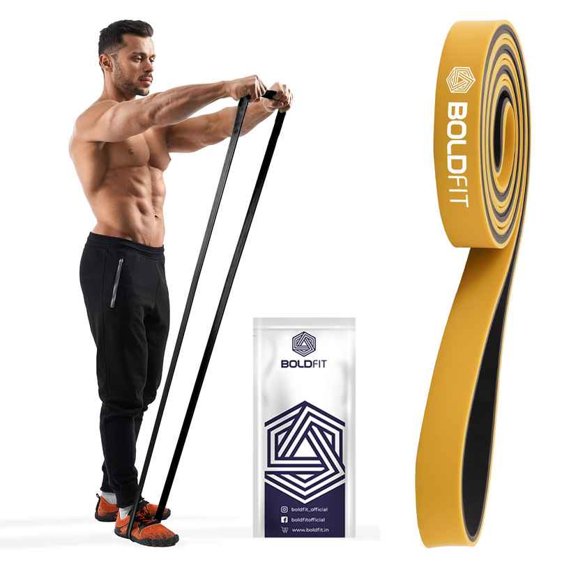 Boldfit Premium Dual Color Resistance Band for Workout - Yellow | 15-30 kg Boldfit Premium Dual Color Resistance Band for Workout - Yellow | 15-30 kg