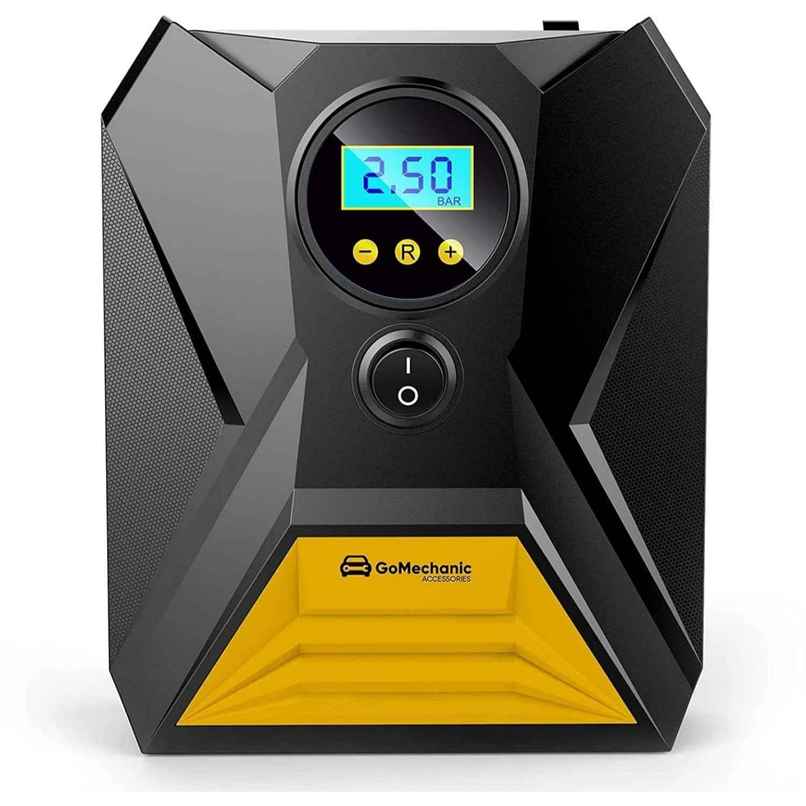 GoMechanic Digital Tyre Inflator For Car - 150 Psi, 12V Dc Portable Air Pump | Gusto T10 GoMechanic Digital Tyre Inflator For Car - 150 Psi, 12V Dc Portable Air Pump | Gusto T10