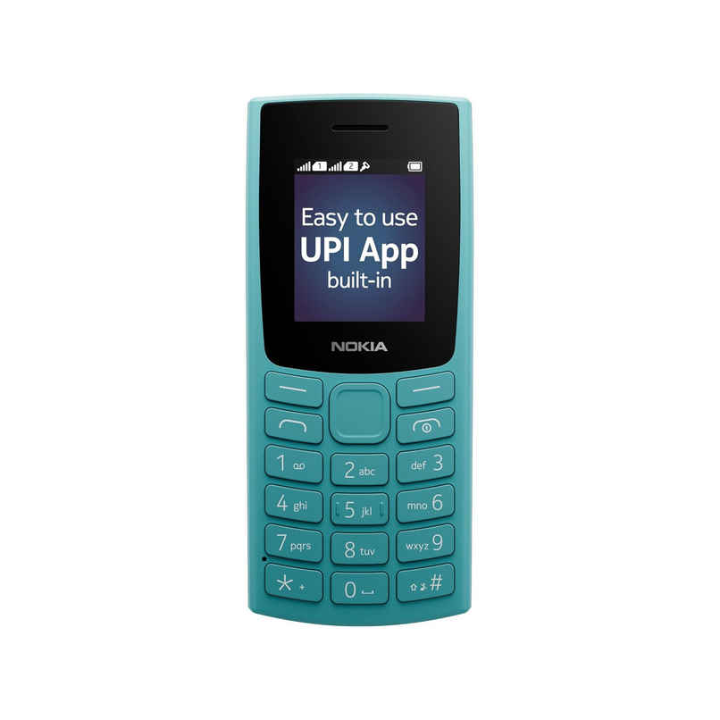 Nokia All-New 105 Dual Sim Keypad Phone with Built-in UPI Payments | Long-Lasting Battery | Cyan