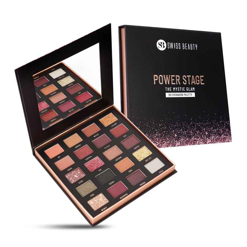 Swiss Beauty Power Stage Eyeshadow Palette - 01 Mystic Glam Swiss Beauty Power Stage Eyeshadow Palette - 01 Mystic Glam