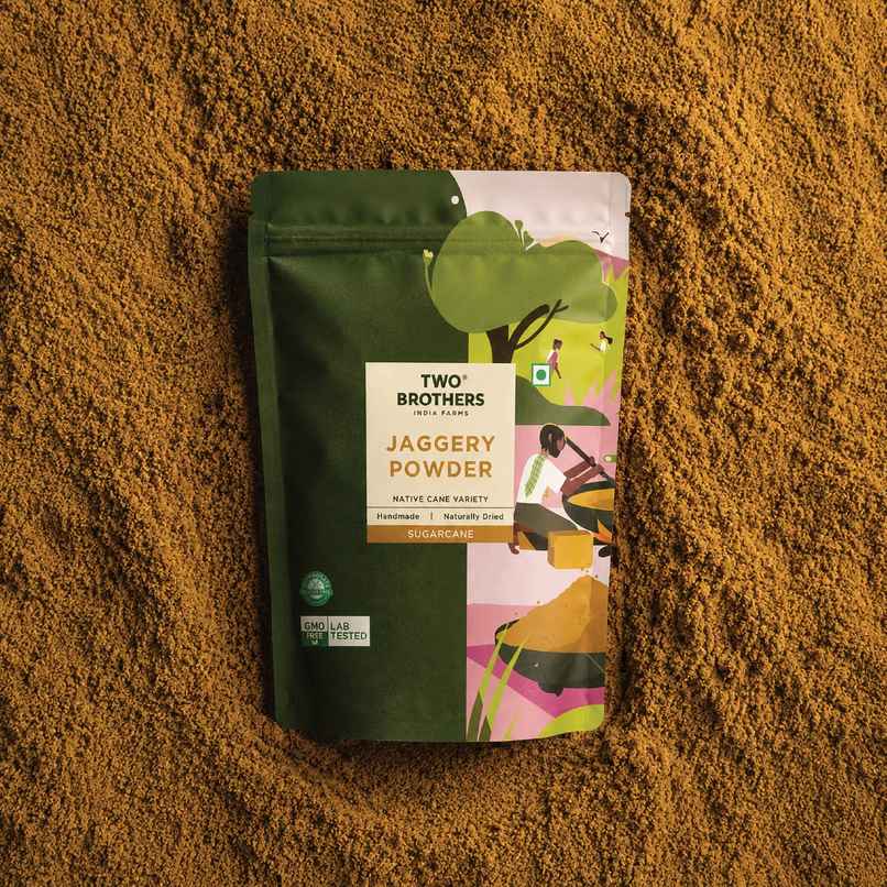 Two Brothers Jaggery Powder Crushed Granular Sugarcane