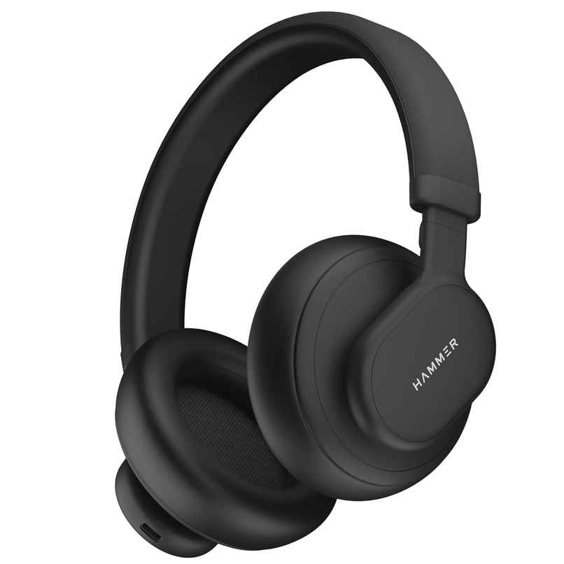Hammer Touch Control Bash Max Over The Ear Wireless Bluetooth Headphones With Mic - Black Hammer Touch Control Bash Max Over The Ear Wireless Bluetooth Headphones With Mic - Black