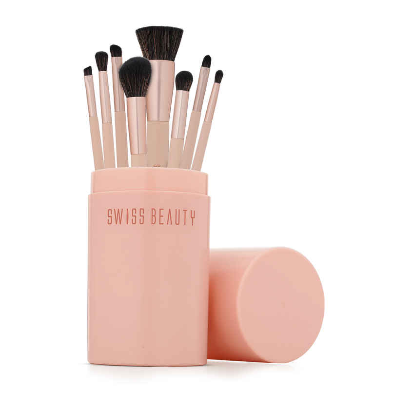 Swiss Beauty Take Me Anywhere 8-in-1 Makeup Brush Set