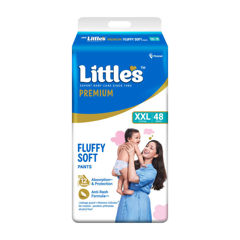 Little's Fluffy Soft Premium Baby Pant Style Diaper | 2XL | Leakage Free | 48 pcs Little's Fluffy Soft Premium Baby Pant Style Diaper | 2XL | Leakage Free | 48 pcs