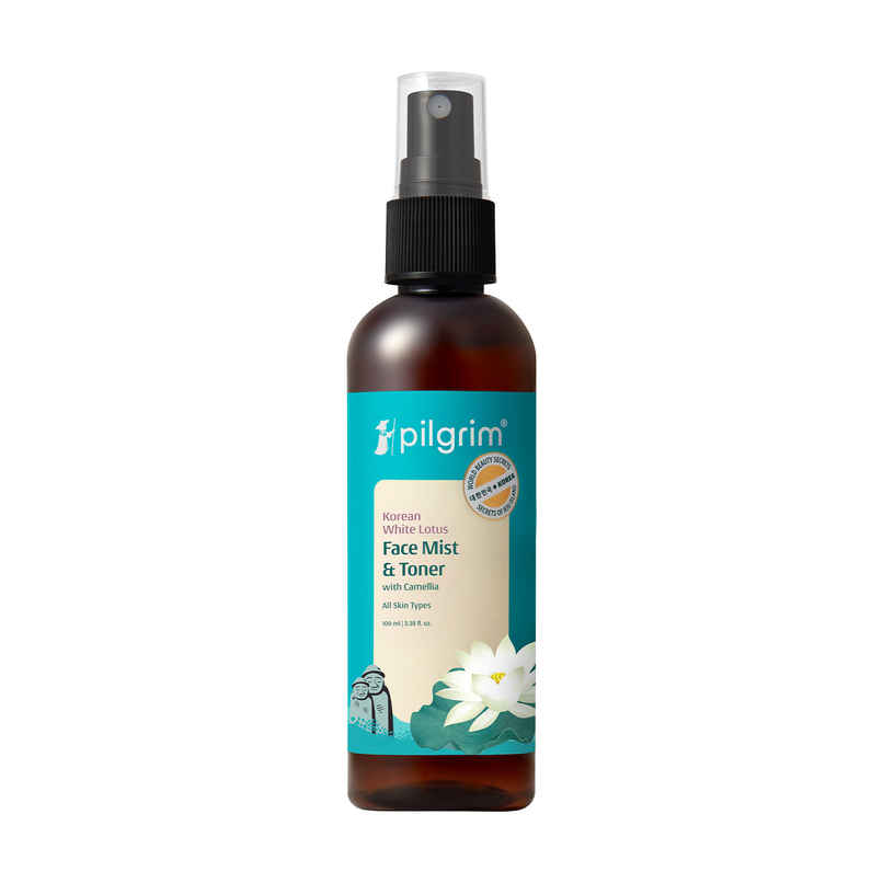 Pilgrim White Lotus Refreshing Face Mist & Toner For Glowing Skin & Reducing Open Pores