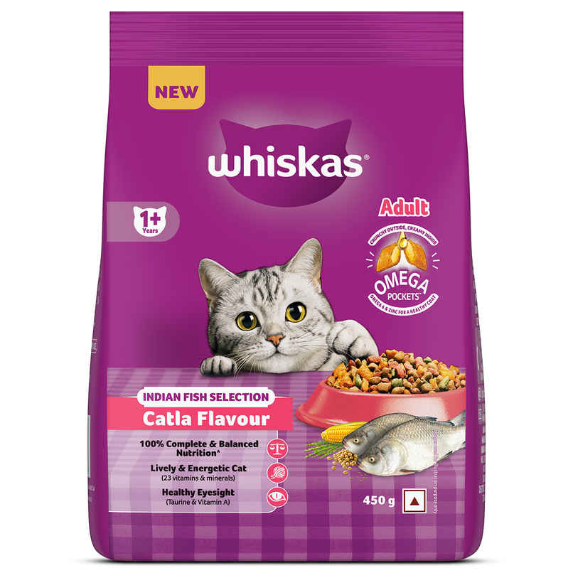 Whiskas Adult Dry Cat Food 1 Plus Years Catla Fish Flavour Whiskas Adult Dry Cat Food 1 Plus Years Catla Fish Flavour