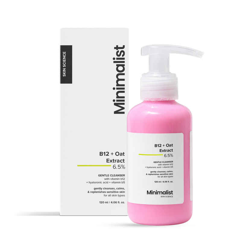 Minimalist B12 + Oat Extract 6.5% Gentle Cleanser Face Wash Minimalist B12 + Oat Extract 6.5% Gentle Cleanser Face Wash