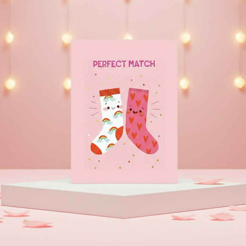 Perfect Match Love Greeting Card | Party Propz