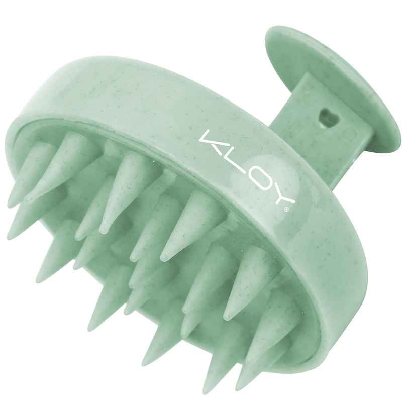 Kloy Round Hair Scalp Massager Shampoo Brush | Super Soft Bristles | Anti Dandruff | Light Green