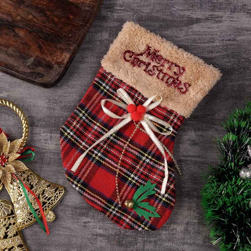 Merry Christmas Premium Socks with bow for Hanging | Picfest Merry Christmas Premium Socks with bow for Hanging | Picfest
