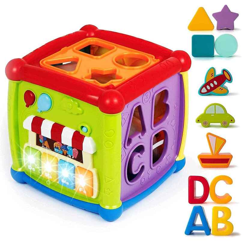 Toyshine Baby Activity Cube 6-In-1 Musical Baby Learning Toys Play Set