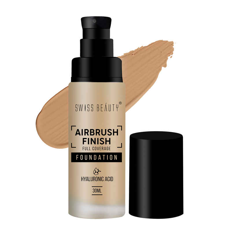 Swiss Beauty Airbrush Finish Full Coverage Foundation - Nude Beige Swiss Beauty Airbrush Finish Full Coverage Foundation - Nude Beige