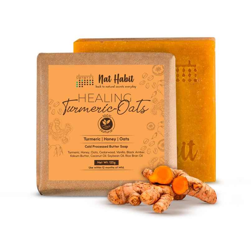 Nat Habit Turmeric Soap For Acne, Pigmentation & Tan Removal