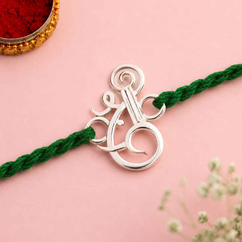 Silver Shree Ganesha Designer Sterling Silver Rakhi for Brother | Pack of 1 | Voylla Silver Shree Ganesha Designer Sterling Silver Rakhi for Brother | Pack of 1 | Voylla