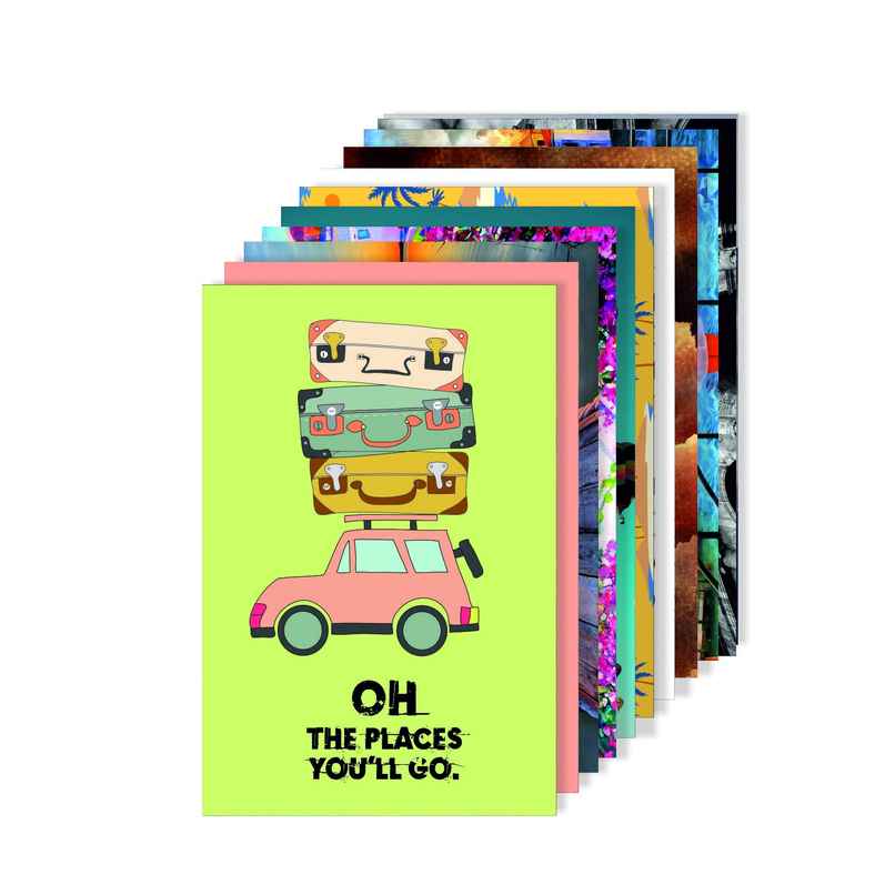 Paper Plane Design Travel Theme Wall Posters | Set of 10 | (12 Inch x 18 Inch) D20