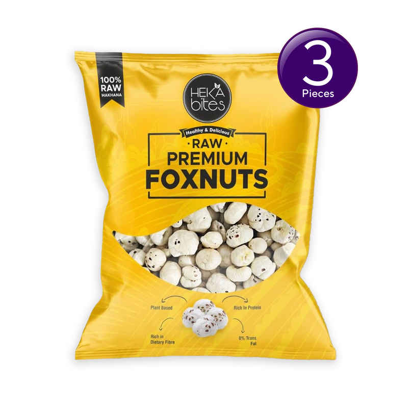 Heka Bites Raw Premium Fox Nuts Makhana Combo
