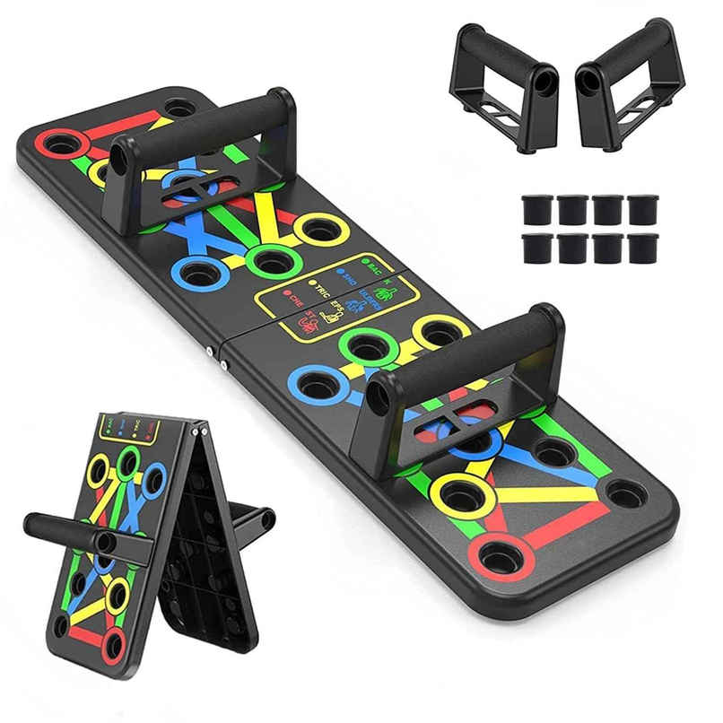 Mayor 15 in 1 Portable Push Up Board with Strong Grip for Home Gym Exercise | Multicolor Mayor 15 in 1 Portable Push Up Board with Strong Grip for Home Gym Exercise | Multicolor