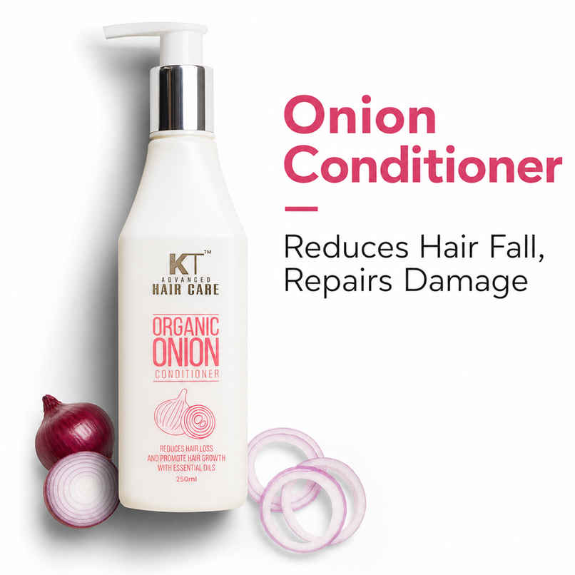KT Professional Organic Onion Conditioner | Hair Fall Control with Essential Oils & Aloe Vera
