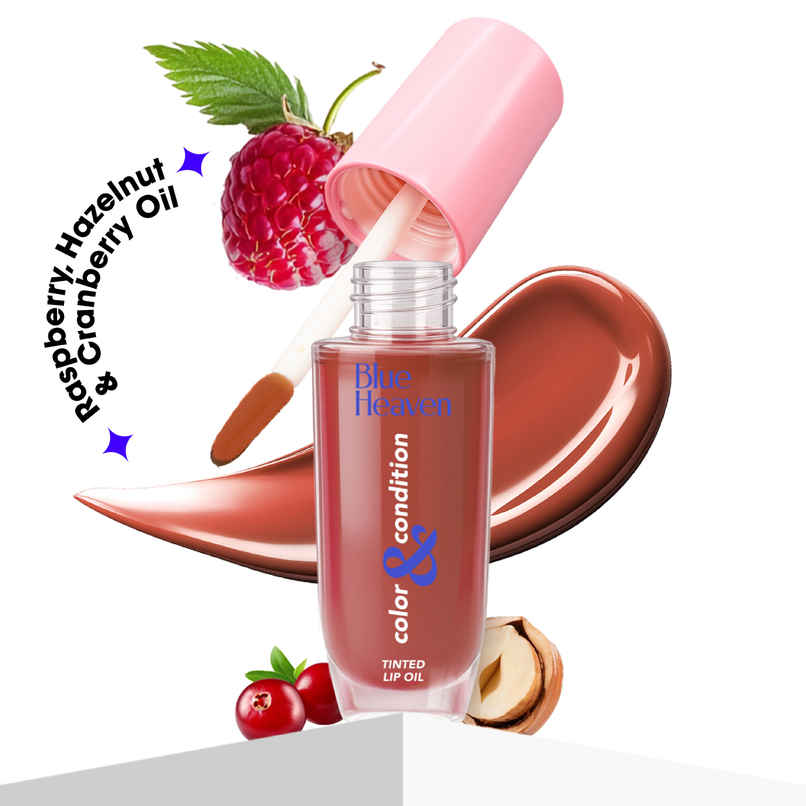 Blue Heaven Color & Condition Lip Oil | Glazed Brown