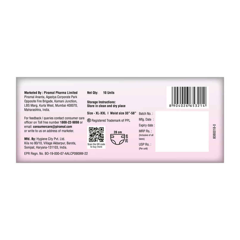 i-activ Period Panty, Disposable| XL- 2XL | For Heavy Flow Periods | PCOS i-activ Period Panty, Disposable| XL- 2XL | For Heavy Flow Periods | PCOS