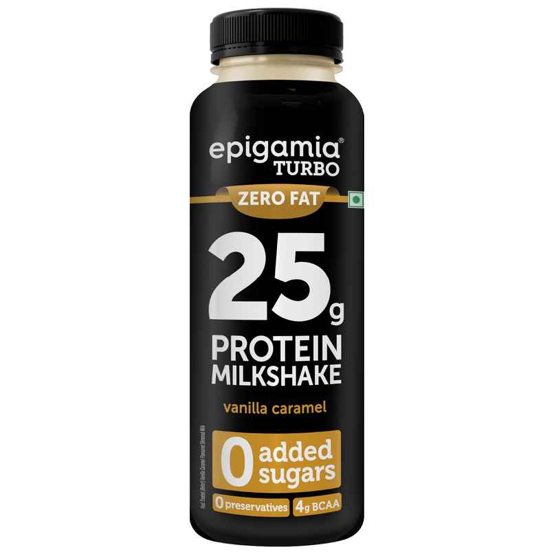 Epigamia Turbo Vanilla And Caramel Protein Milkshake