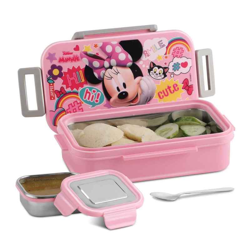Jaypee Maxteel Jr Stainless Steel Insulated Lunch Box for Kids, Disney Mickey | Pink, (620 ,150ml) Jaypee Maxteel Jr Stainless Steel Insulated Lunch Box for Kids, Disney Mickey | Pink, (620 ,150ml)