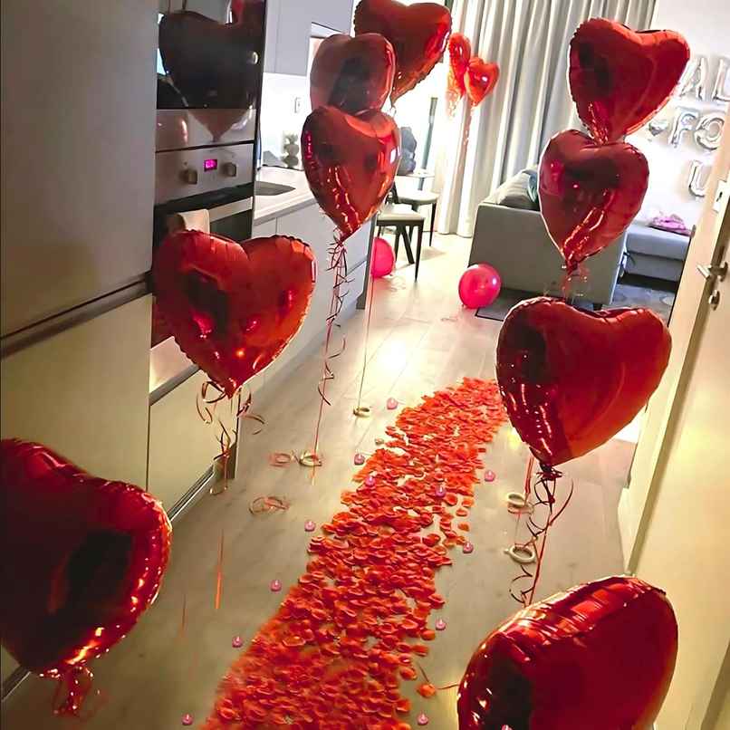 Red Heart Candles & Foil Balloon Decoration Kit | Special You