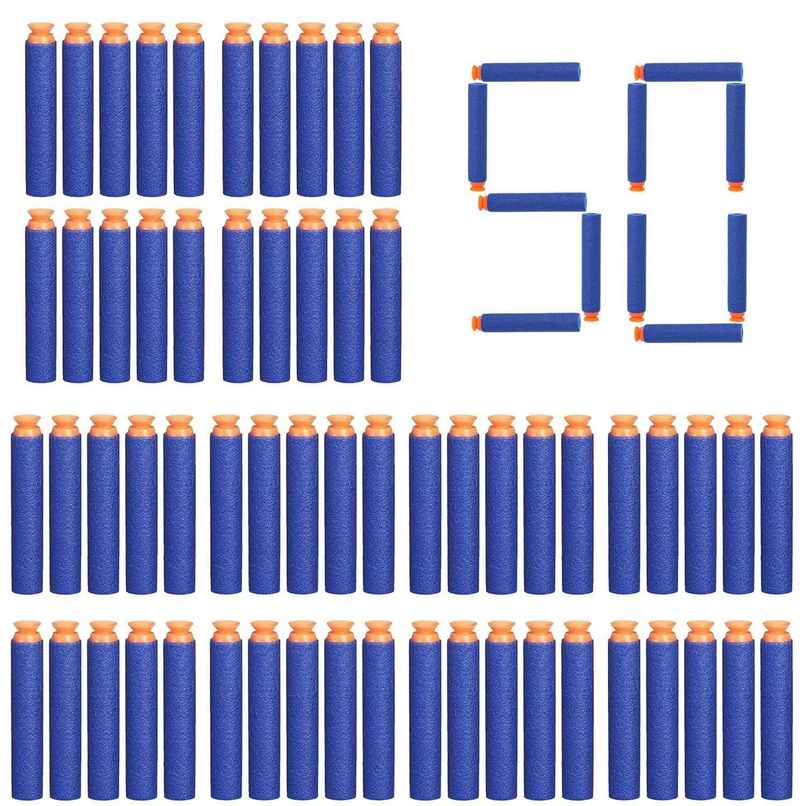 Toyshine 50 Pcs Foam Dart Bullets, Soft Suction Darts, Blue Toyshine 50 Pcs Foam Dart Bullets, Soft Suction Darts, Blue
