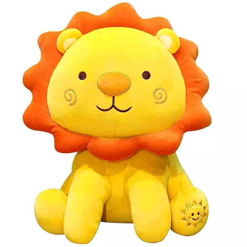 Dearjoy Sunflower Lion Soft Toy - Yellow, 32Cm