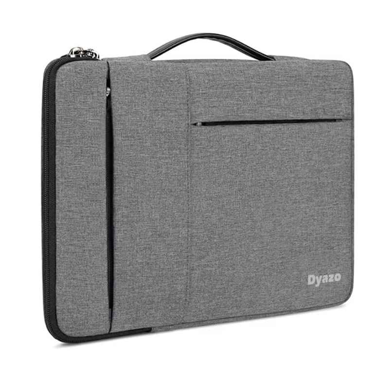 Dyazo Laptop Sleeve with Handle and Two Front Pockets | 15 to 15.6 Inch | Grey