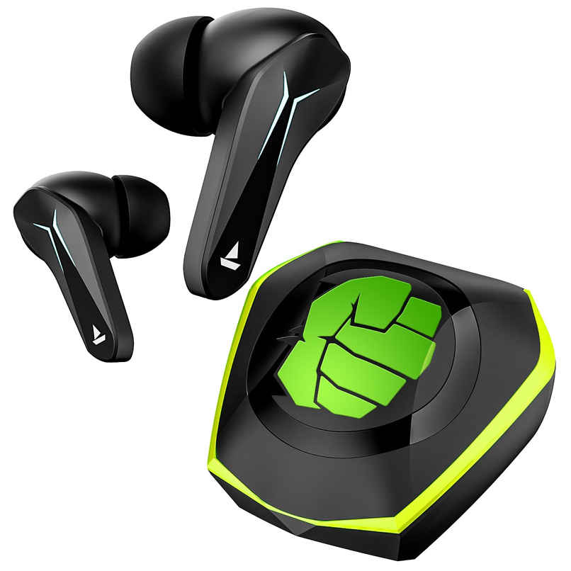 boAt Immortal 121 TWS Earbuds for Gaming w/ 40H Playtime, BEAST Mode & RGB LEDs (Green Fury) boAt Immortal 121 TWS Earbuds for Gaming w/ 40H Playtime, BEAST Mode & RGB LEDs (Green Fury)