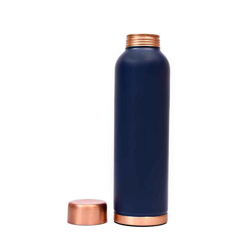 OGGN Copper Water Bottle For Daily & Office Use 950 ml, Blue |Pure Copper