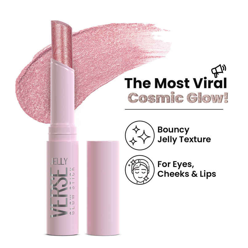 Swiss Beauty Jelly Verse Glow Stick | Rich Color | Crease-Proof | Sparkling Shine -2 Bronzed Eclipse