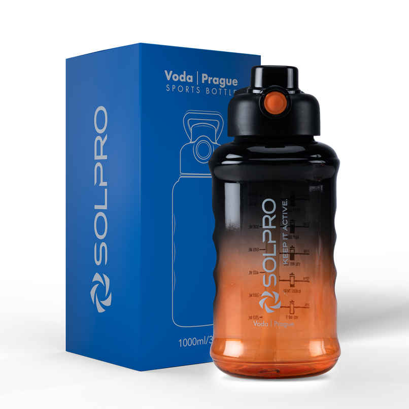 Solpro Voda Prague Sipper Water Bottle | Leakproof BPA Free for School Office Gym Travel | 1 L