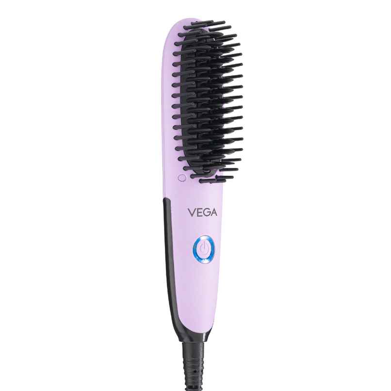 Vega Mini Hair Straightener Brush-Natural Straight in Few Min for Women 2 Heat Settings, (VHSB-05) Vega Mini Hair Straightener Brush-Natural Straight in Few Min for Women 2 Heat Settings, (VHSB-05)