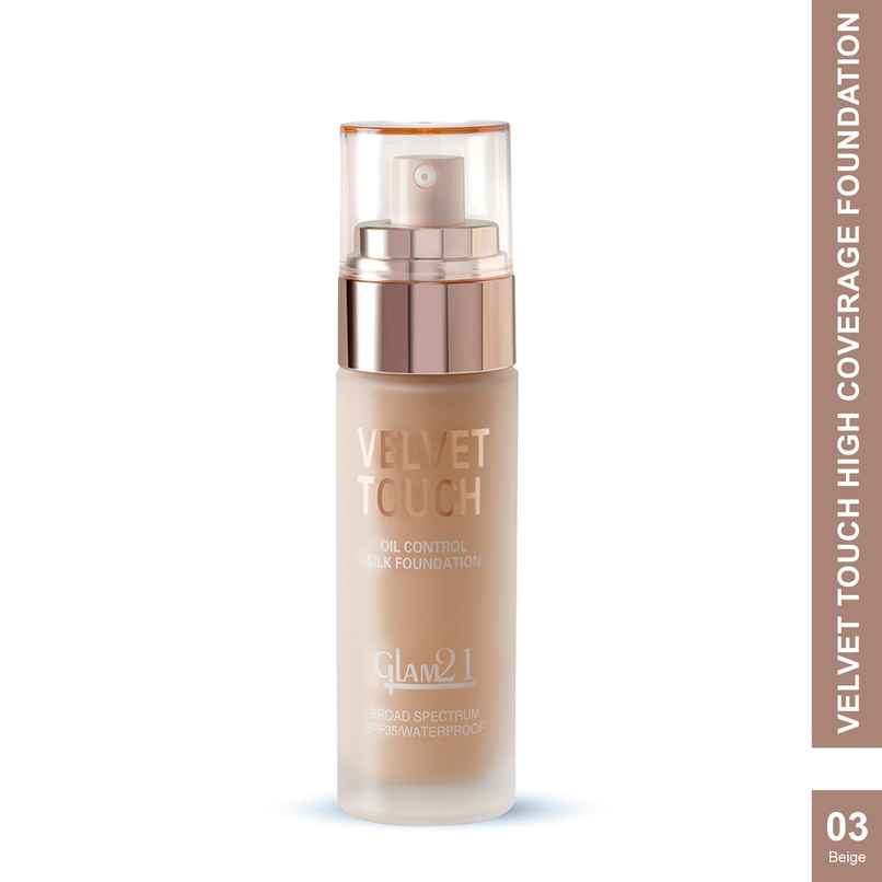 Glam21 Velvet Touch Oil Control Silk Foundation | Beige