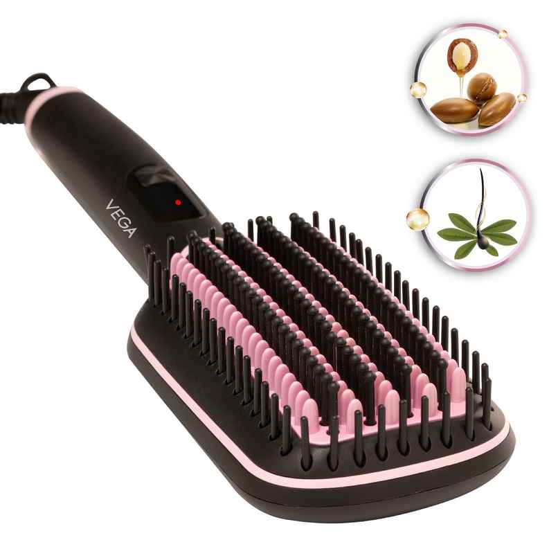 Vega Litstyle L2 Hair Straightener Brush for Women With Keratin - Vhsb-07