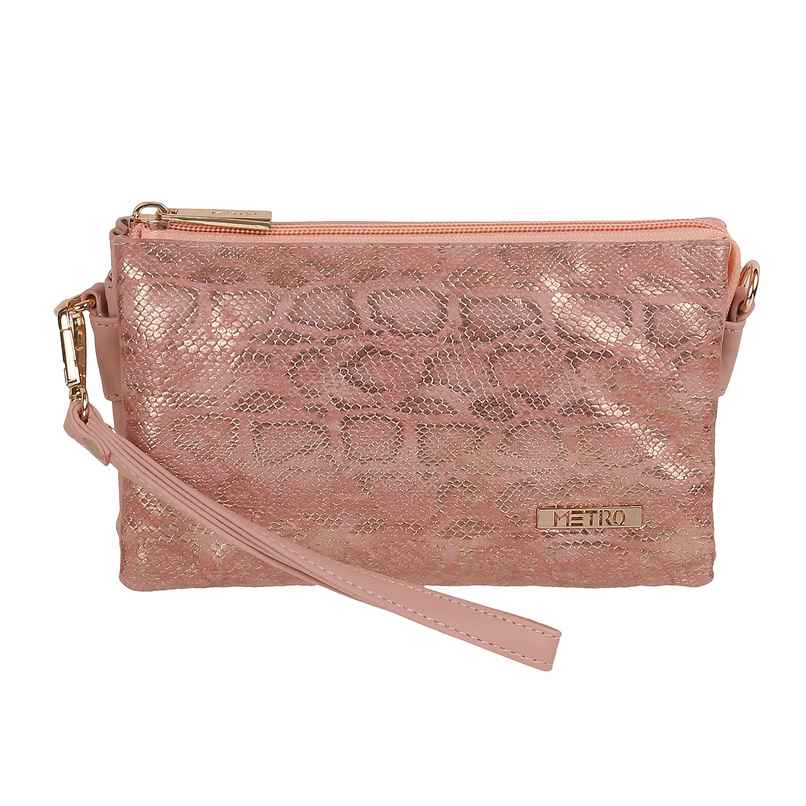 Metro Peach Synthetic Wallet for Women | 95-54-80