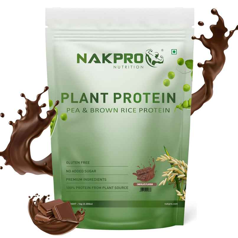 Nakpro Vegan Plant Protein Powder (Pea Protein & Brown Rice Protein) Chocolate -