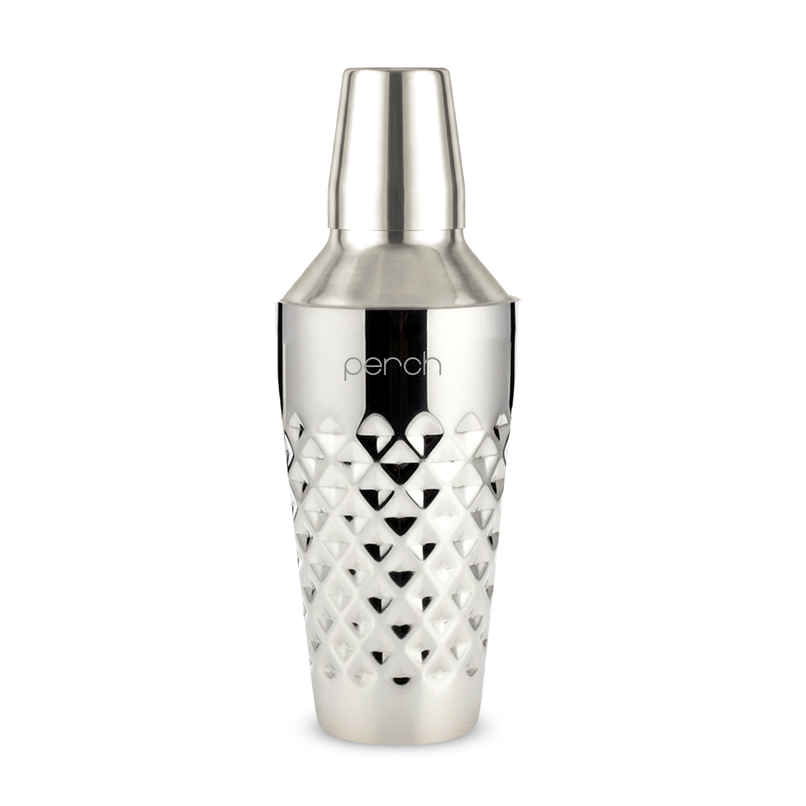 Perch Diamond Regular Cocktail Shaker | 750 ml | Stainless Steel | Silver Perch Diamond Regular Cocktail Shaker | 750 ml | Stainless Steel | Silver