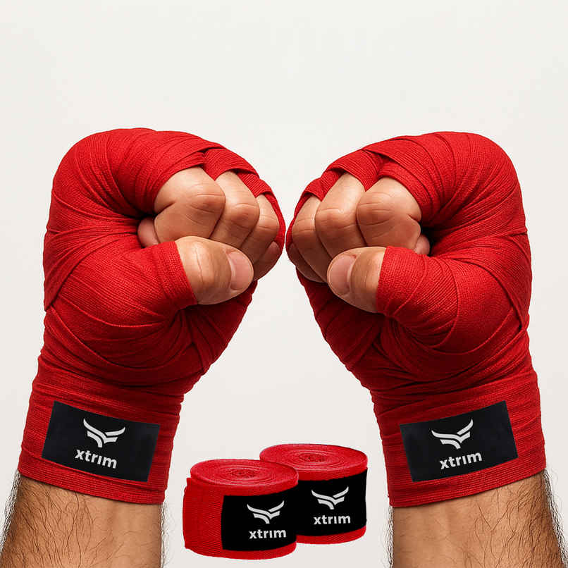Xtrim Boxing Hand Wrap | Red | 2.5 mtr Xtrim Boxing Hand Wrap | Red | 2.5 mtr