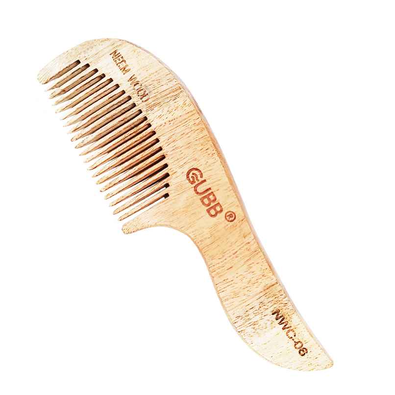 GUBB Small Handle Neem Wood Comb